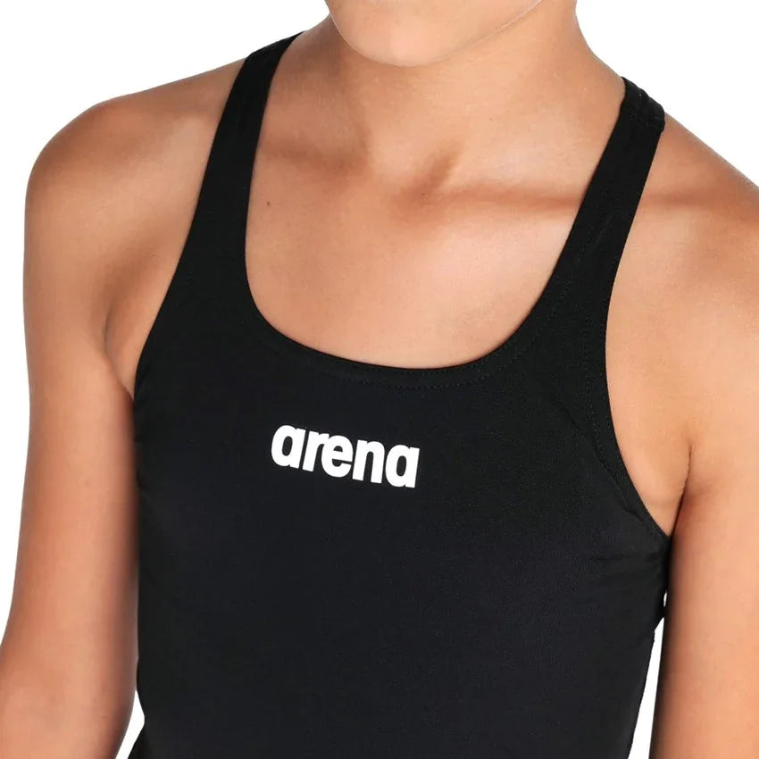 Arena Performance Girls' Solid Team Swim Pro Swimsuit - Black