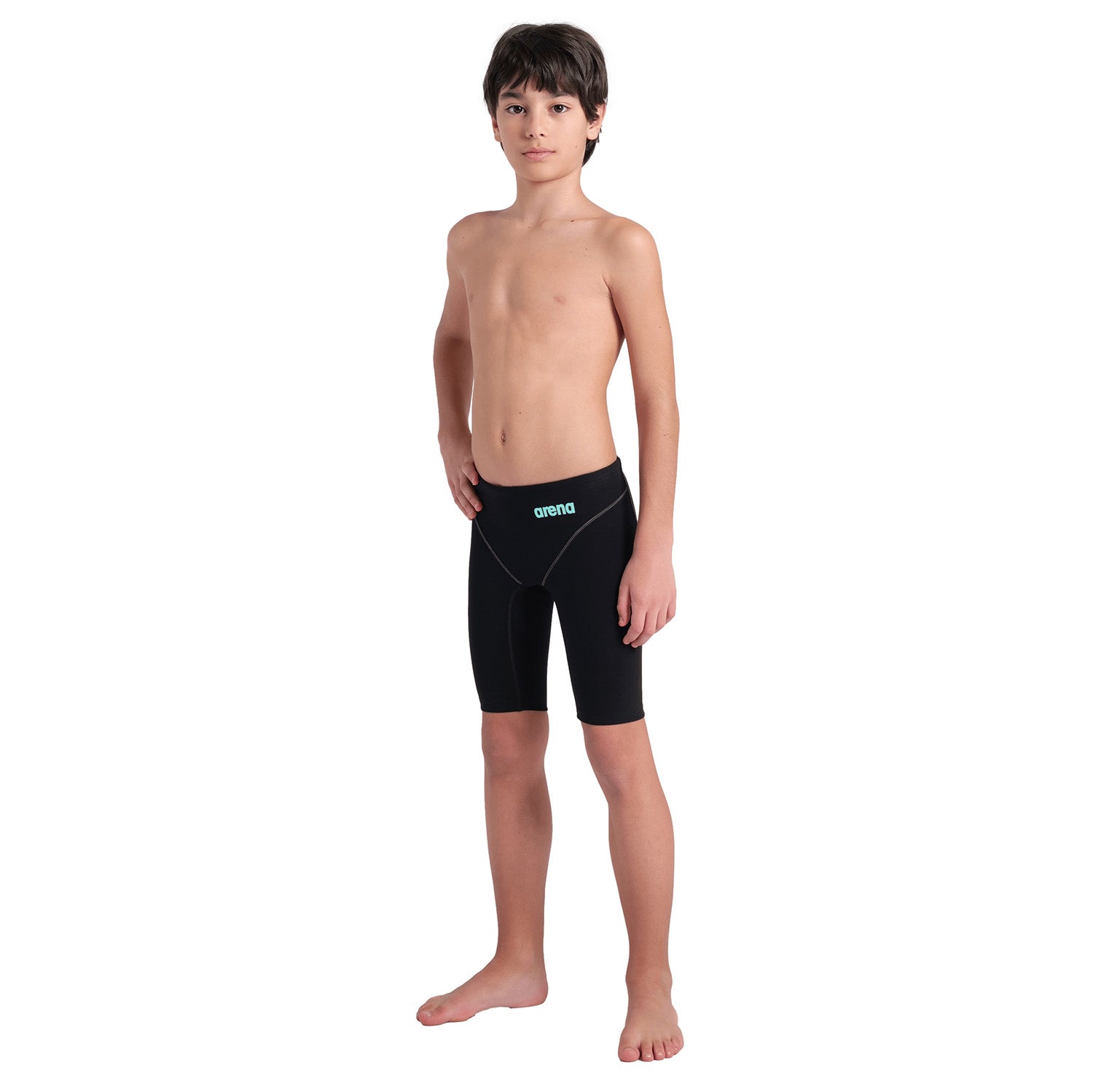 Arena Boys' Powerskin Impulso Racing Jammer - Black/Teal
