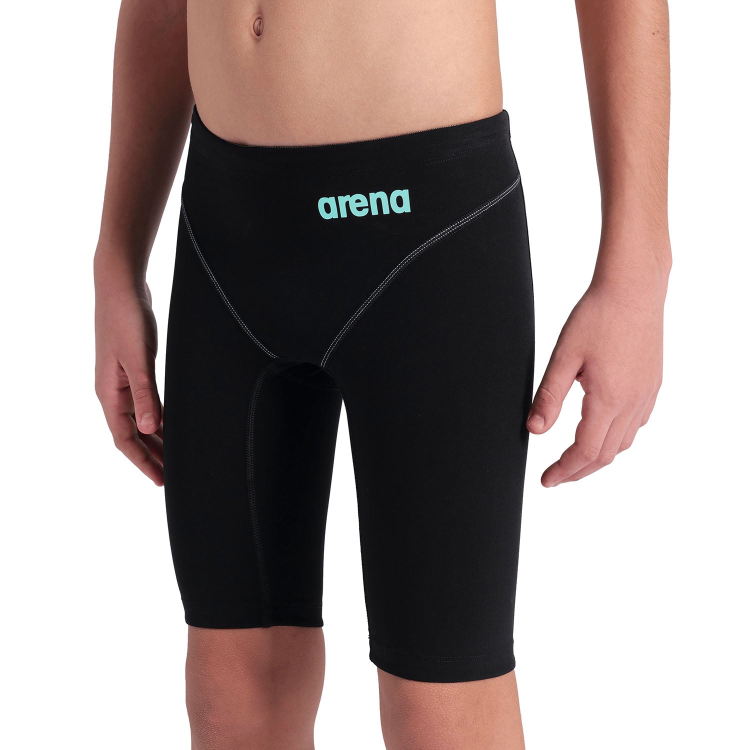 Arena Boys' Powerskin Impulso Racing Jammer - Black/Teal