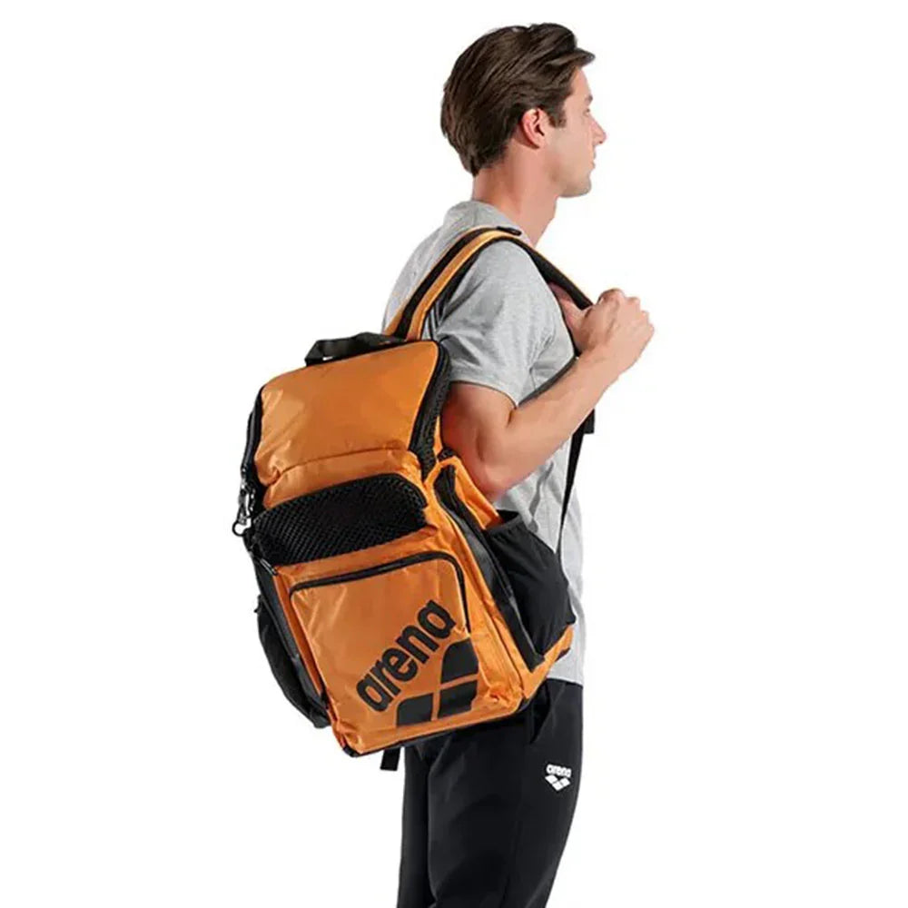 Orange Backpack Arena One Go Swim Sports Travel 45L