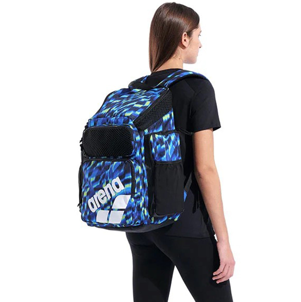 Arena One Go Allover Swim Sports Travel Backpack 45L Aqua Gleam