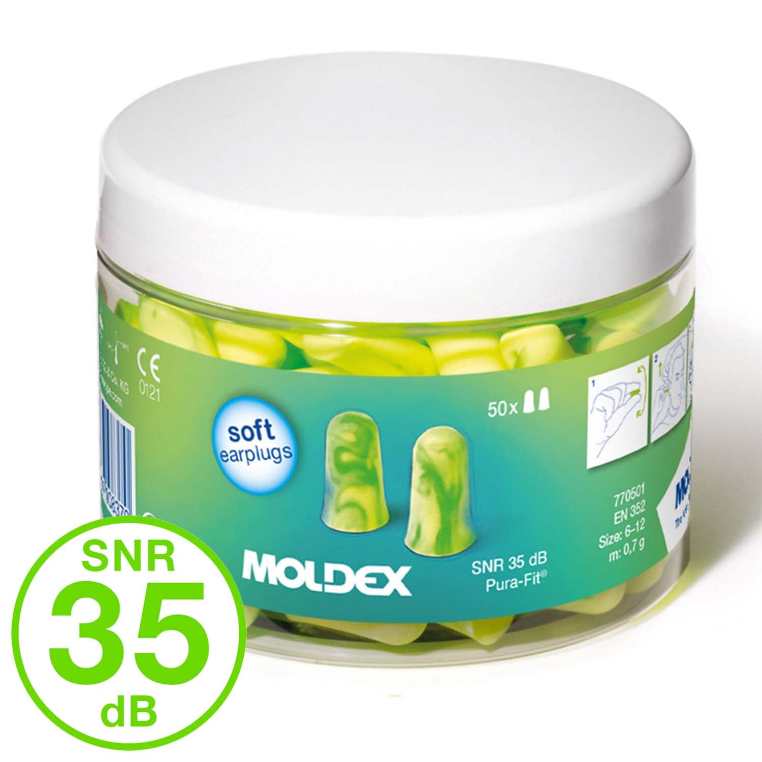 MOLDEX 7705 Pura-Fit Soft Earplugs