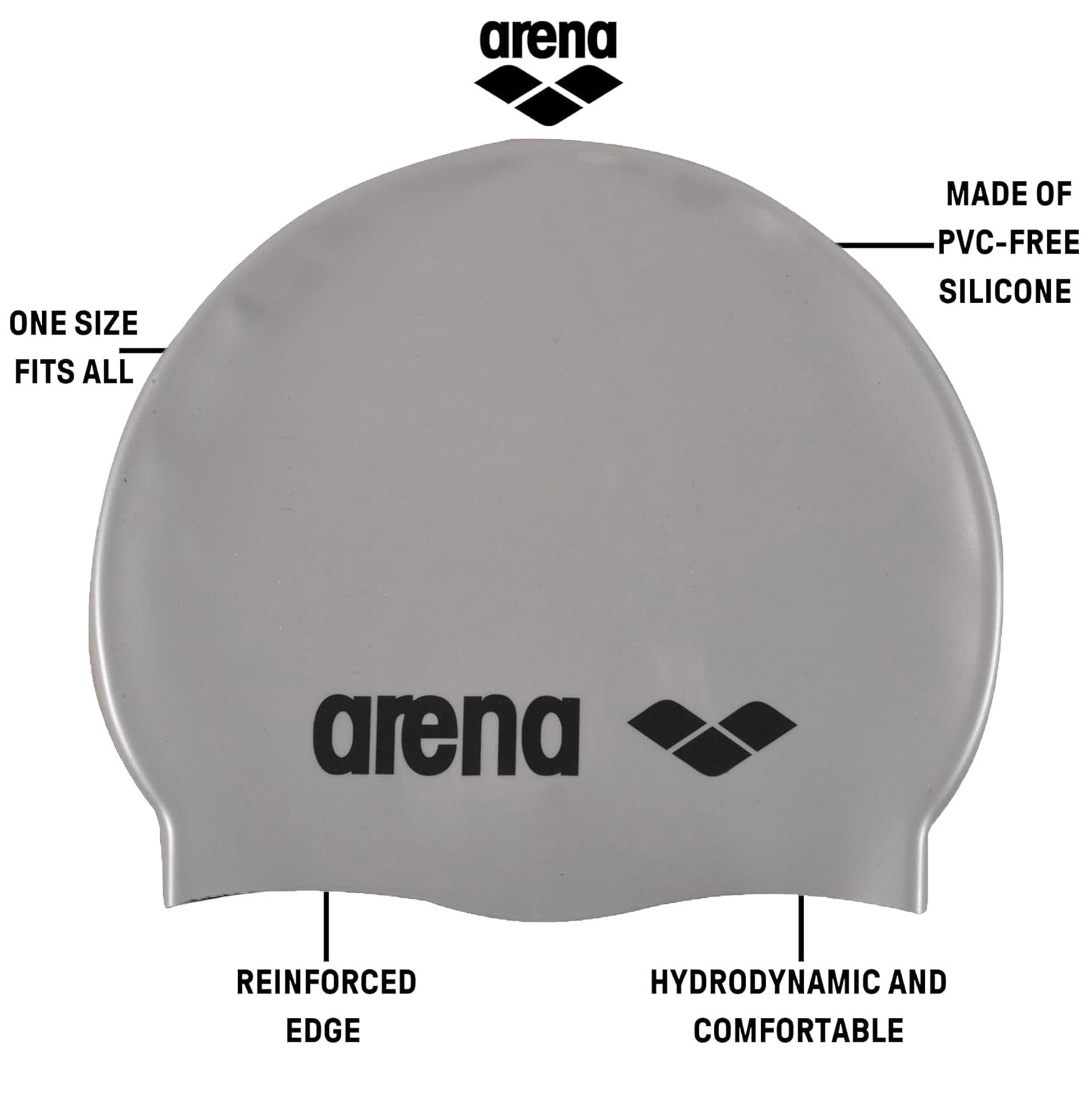 Arena unisex classic silicone swim cap