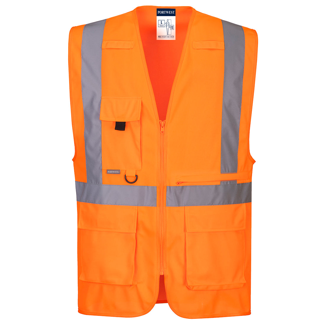 Portwest C357 Hi-Vis Tablet Pocket Executive Vest Orange