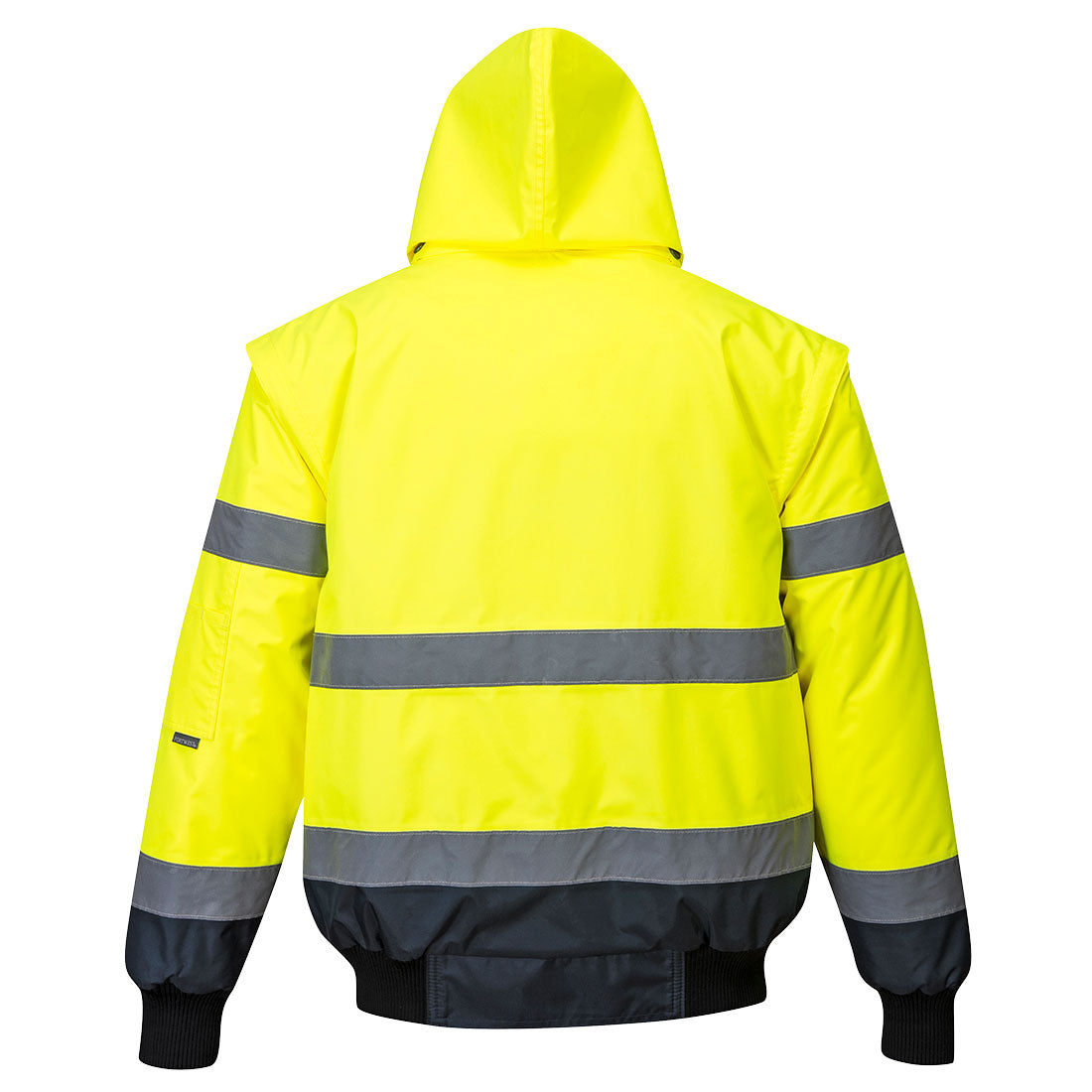 Portwest C465 Hi-Vis 3-in-1 Contrast Bomber Jacket Yellow/Navy