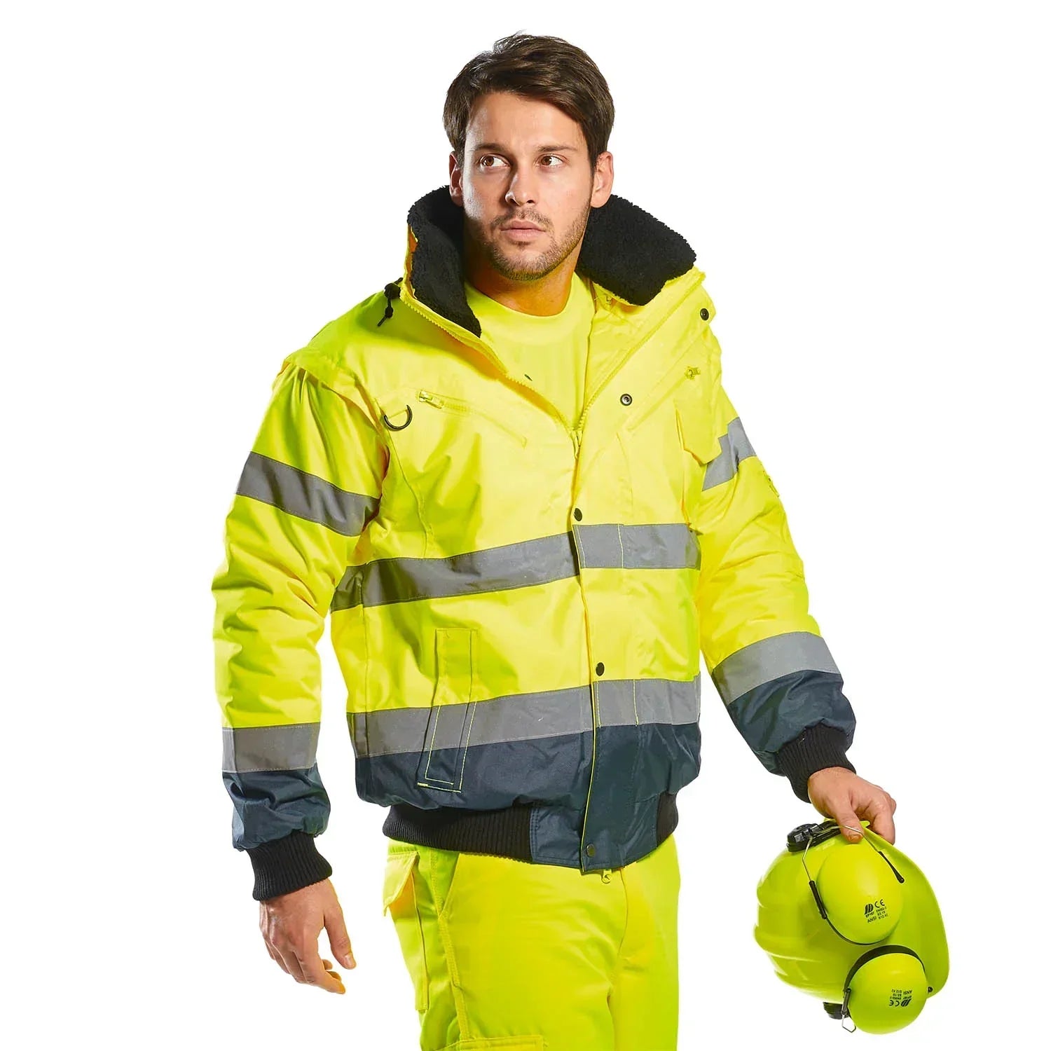 Portwest C465 Hi-Vis 3-in-1 Contrast Bomber Jacket