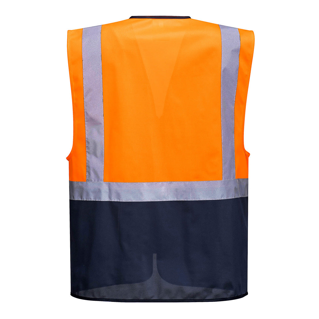 Portwest C476 Warsaw Hi-Vis Contrast Executive Vest Orange Navy