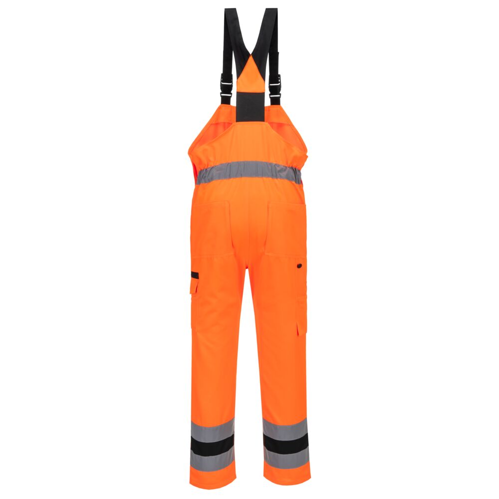 Portwest WX2 Eco Hi-Vis Bib & Brace overall Orange Black