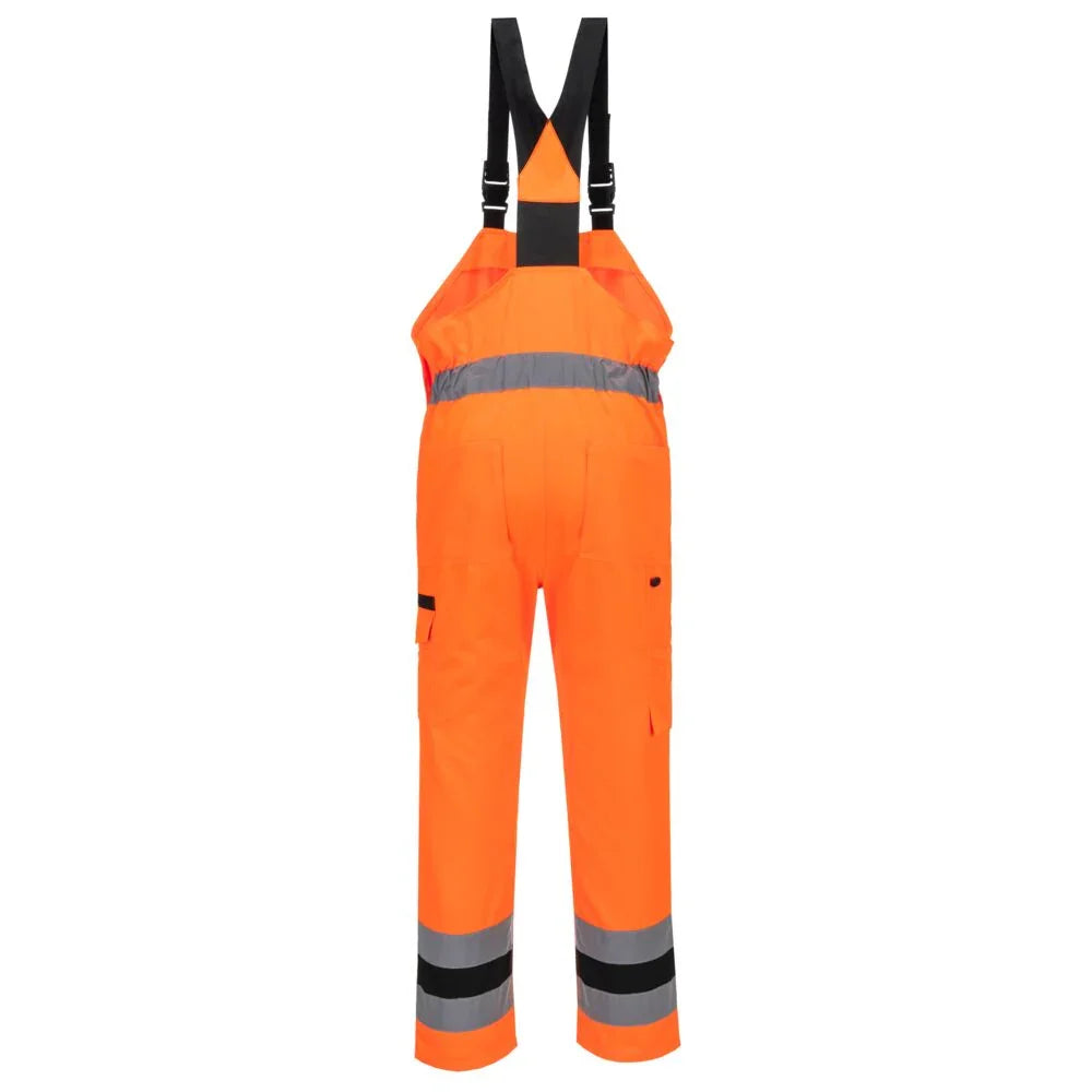Portwest WX2 Eco Hi-Vis Bib & Brace overall Orange Black