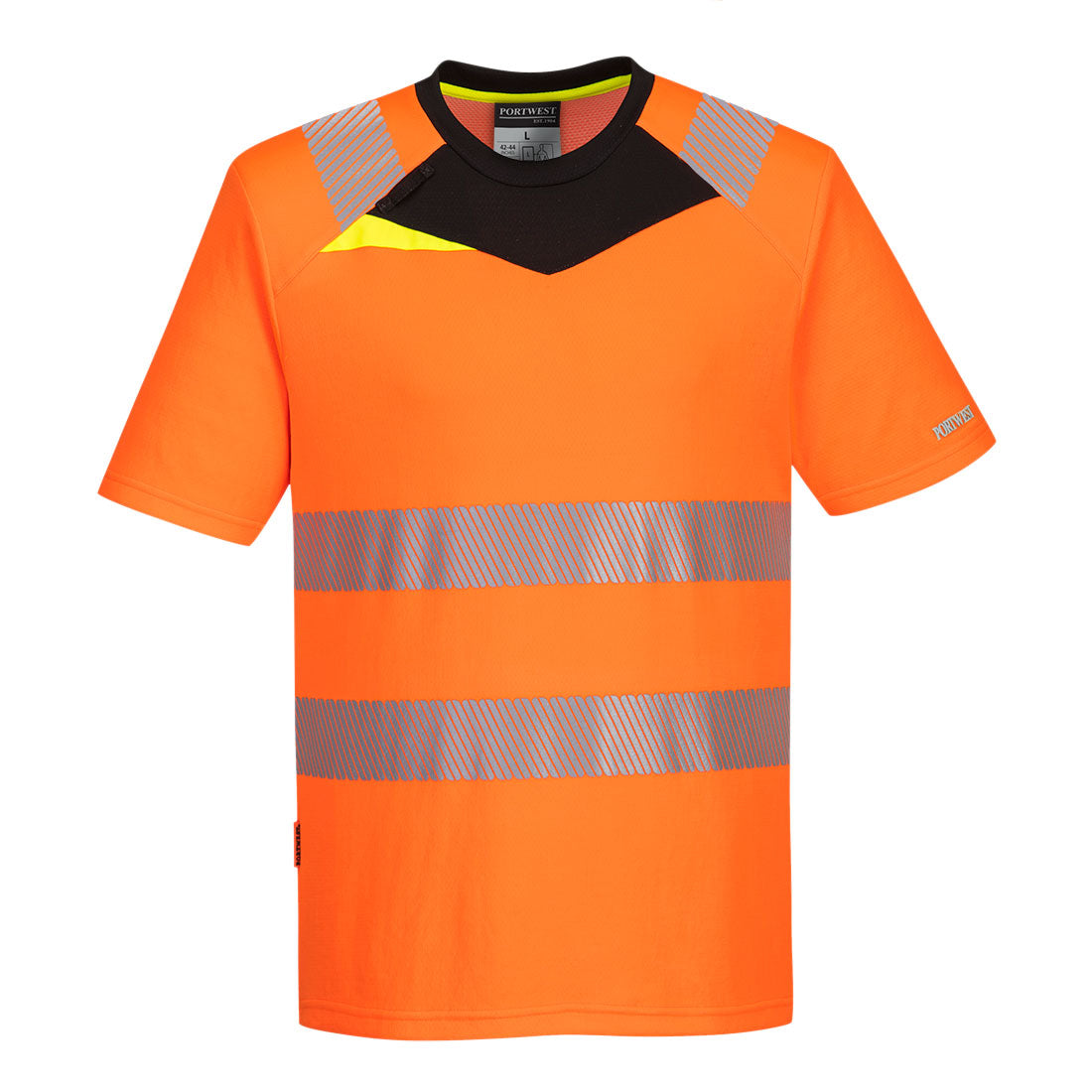 Portwest DX4 Hi-Vis T-Shirt Short Sleeve Orange/Black