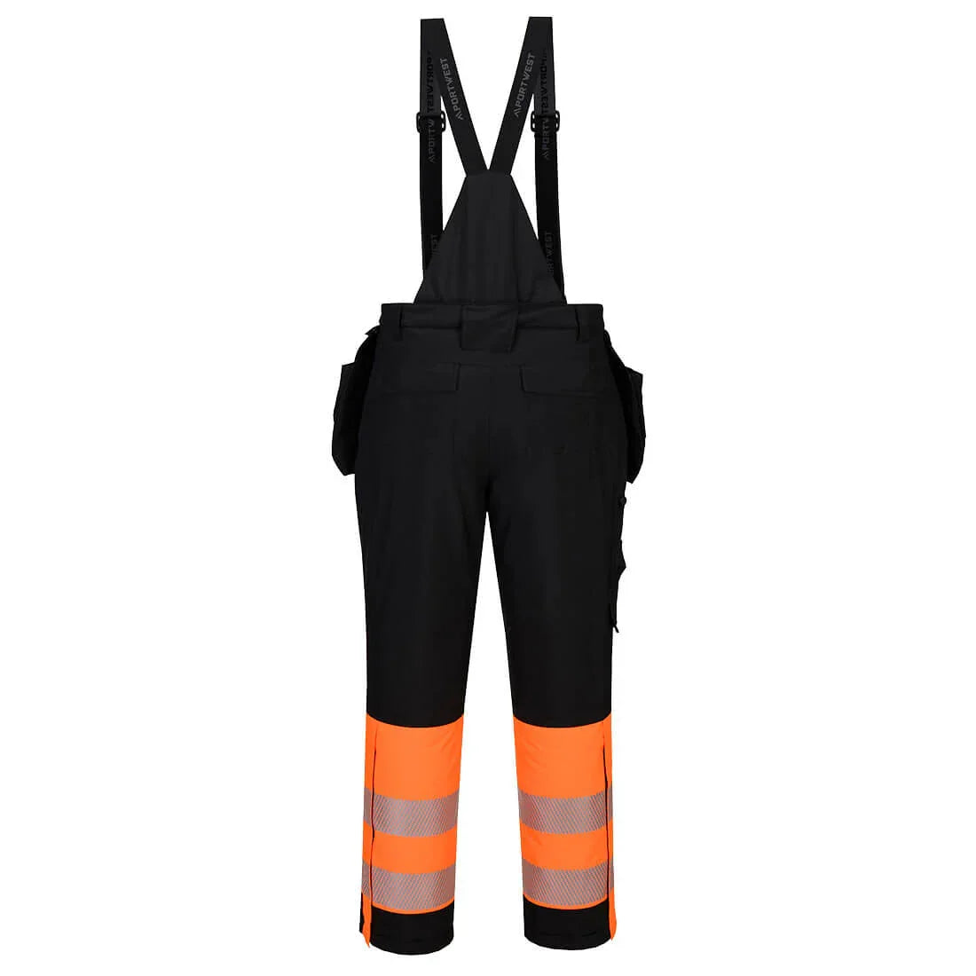 Portwest DX4 Hi-Vis Class 1 Winter Bib and Brace Orange Black