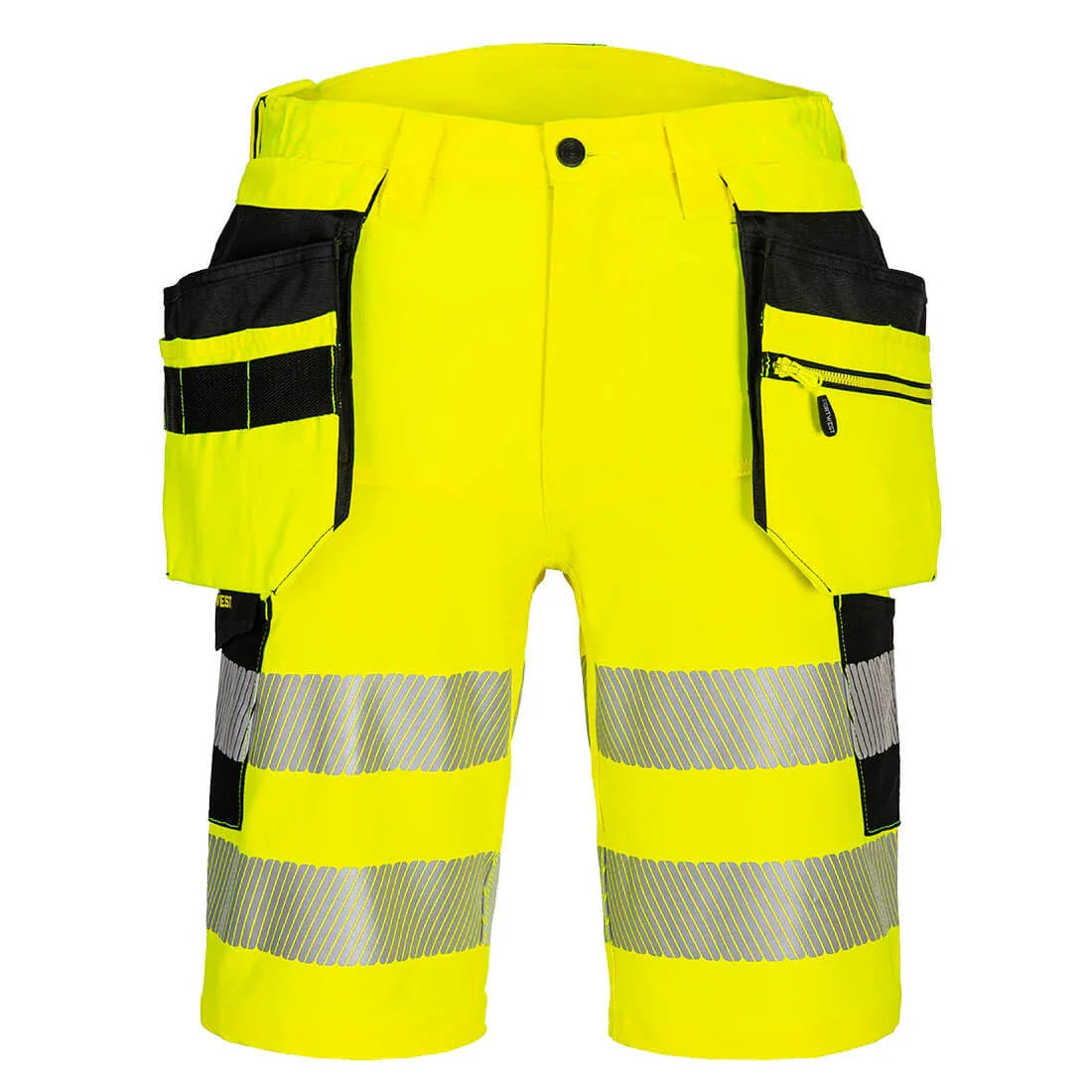 Portwest DX446 DX4 Hi-Vis Holster Pocket Shorts Yellow Black