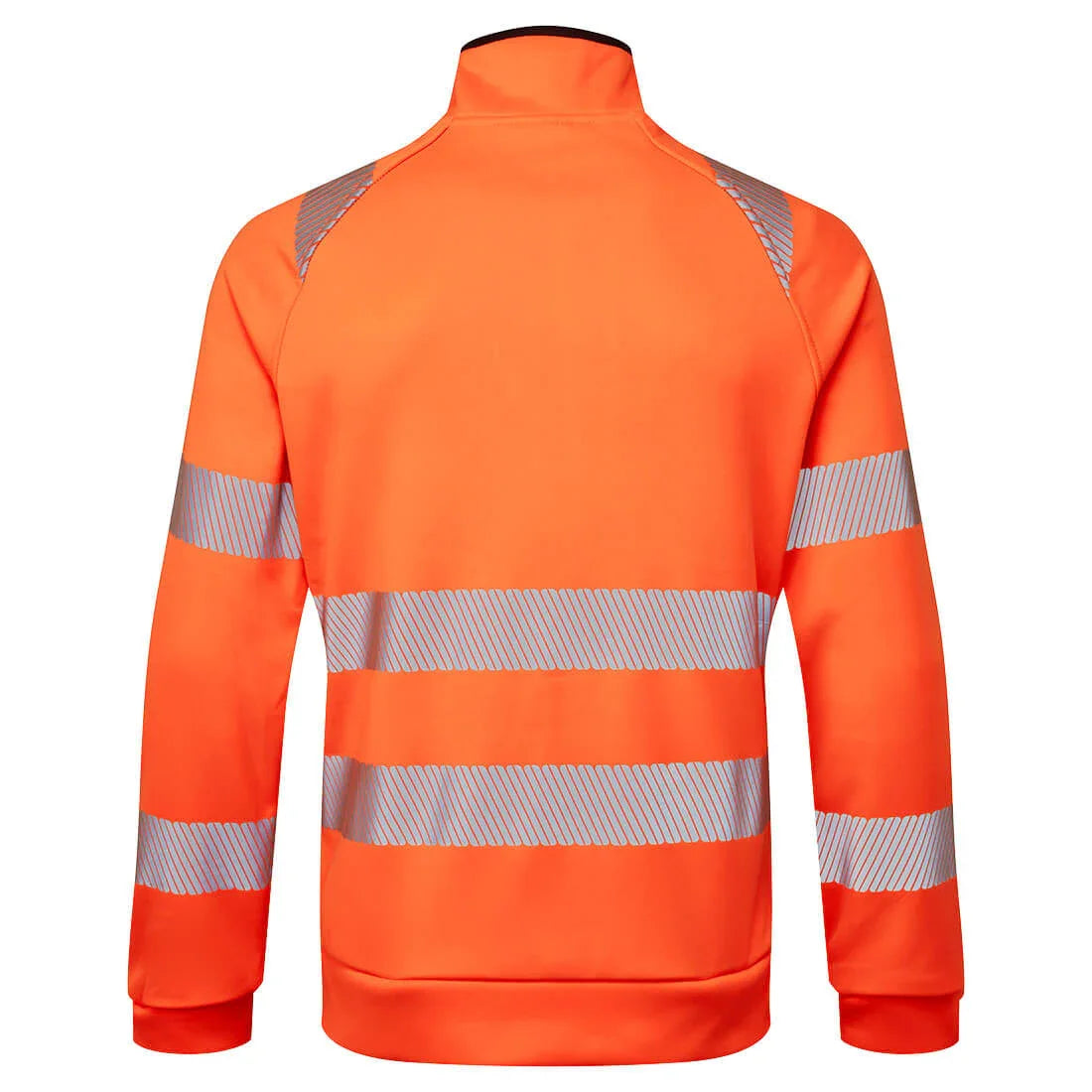 Portwest DX477 DX4 Hi-Vis Funnel Neck Zipped Sweatshirt Orange_B