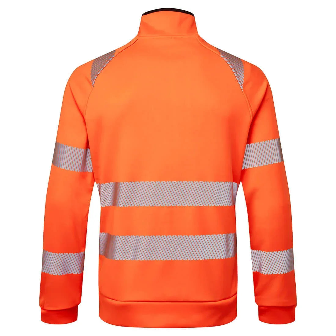 Portwest DX477 DX4 Hi-Vis Funnel Neck Zipped Sweatshirt Orange_B