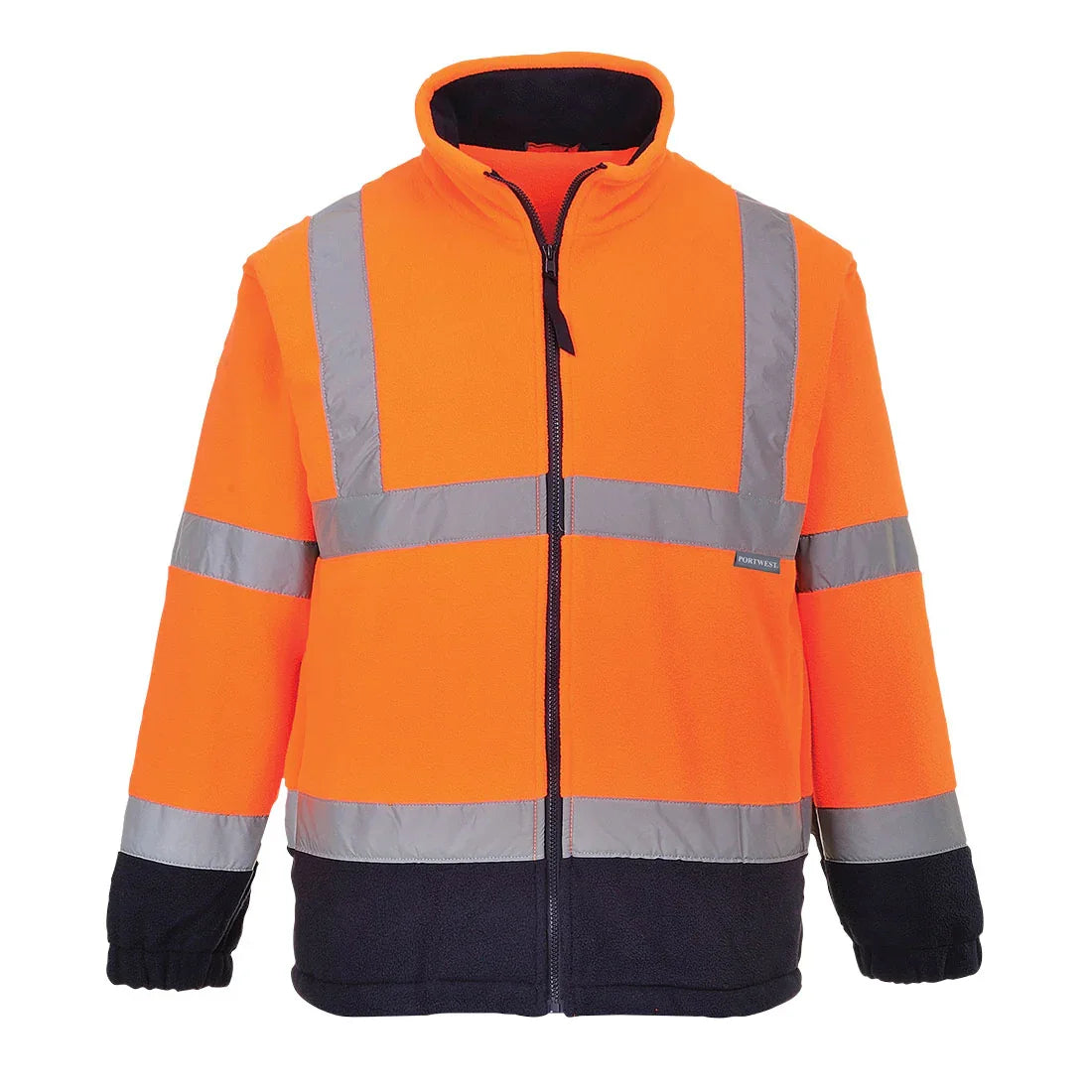 Portwest F301 Hi-Vis Contrast Fleece - Orange