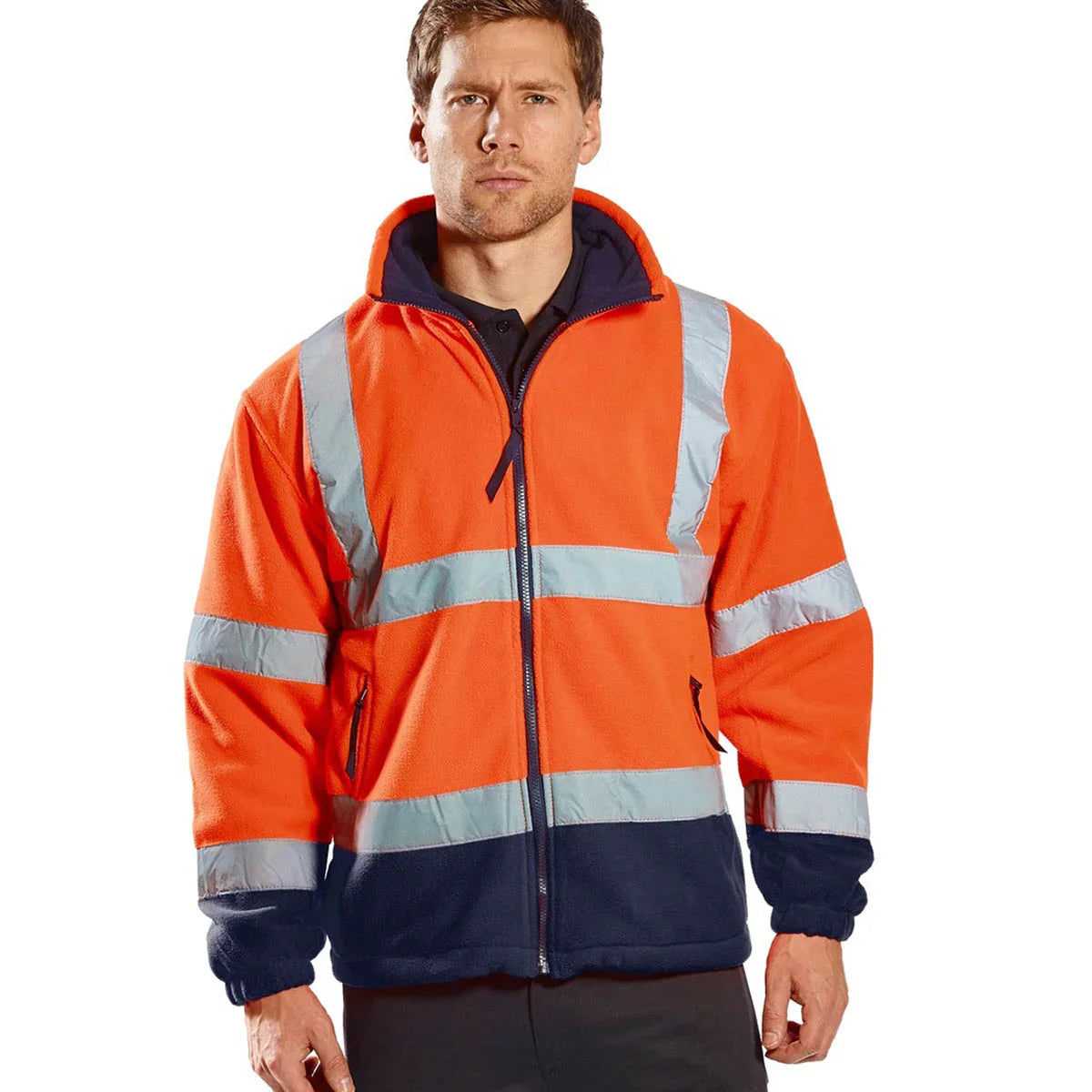 Portwest F301 Hi-Vis Contrast Fleece - Orange