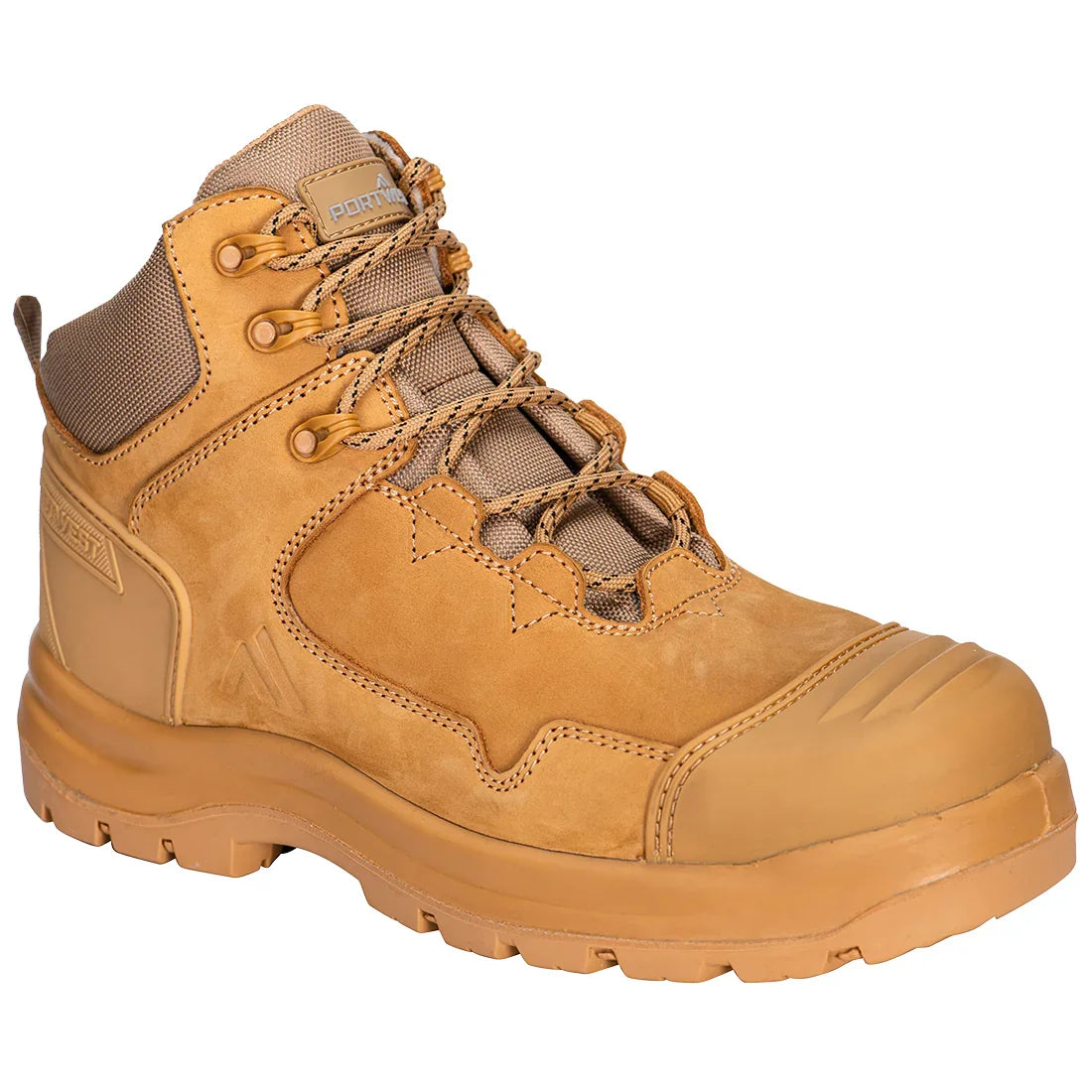Portwest FD04 Composite Nubuck Leather Mid Boot S3S HRO SR FO SC LG - Wheat