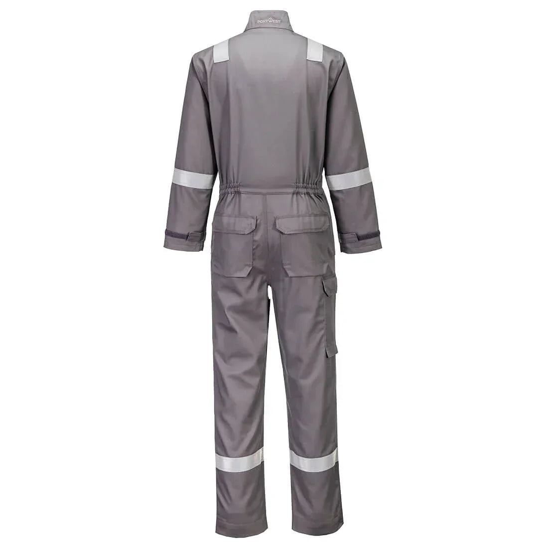 Portwest FR513 FR Chemical Resistant Coverall Grey_R