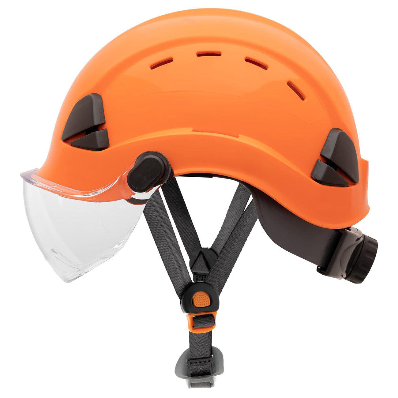 Honeywell Fibre Metal Safety Helmet Vented Orange side