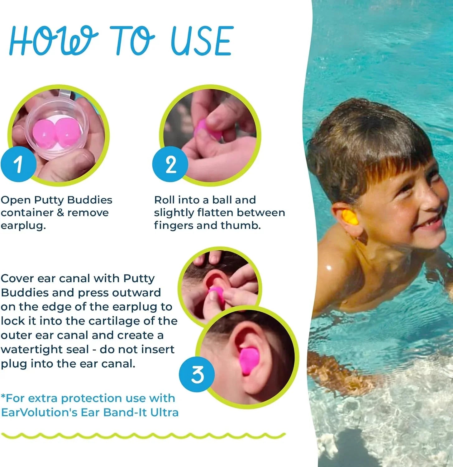 Original Putty Buddies Swimming Ear Plugs