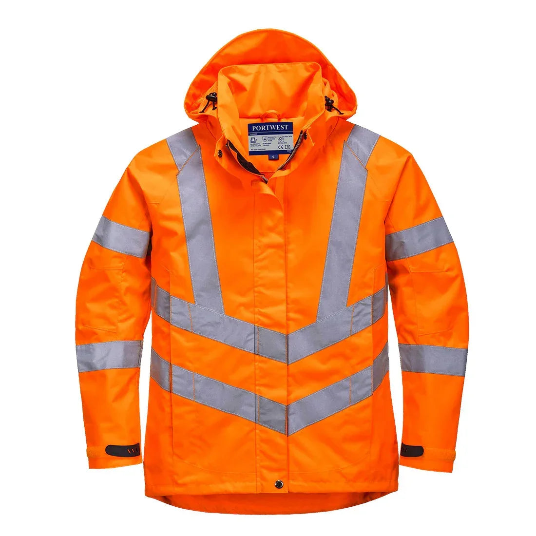 équipement Protection Chantier Veste Pluie Haute Visibilité Portwest - Imperméable Sécurité Hommes Travail Extérieur Veste HV Homme Classe 3