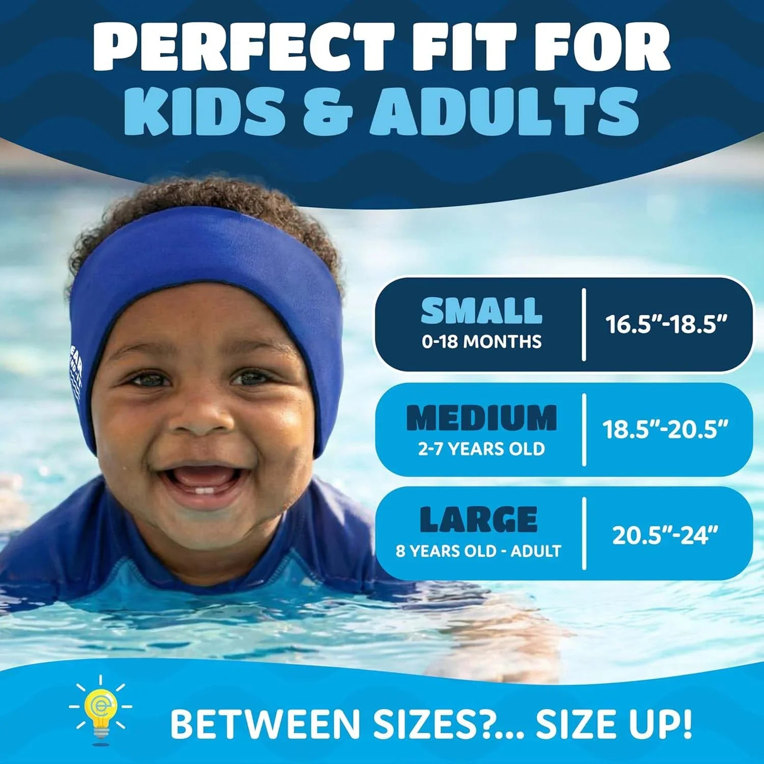 Original Ear band it swimming Headband size chart
