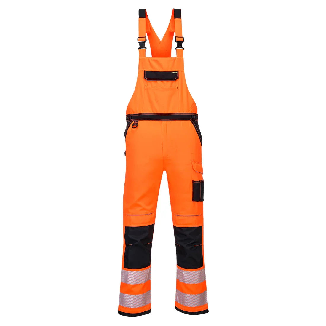 Portwest PW344 PW3 Hi-Vis Bib and Brace Orange Black