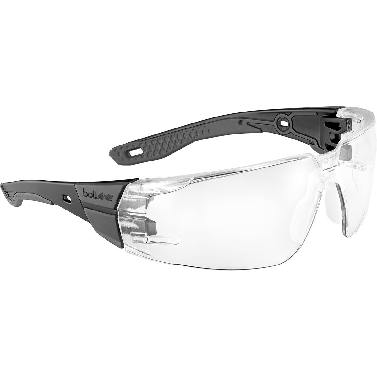 Bolle RUSH+ 2.0 HD Safety Glasses with Black/Grey Frame RUSPMN13E