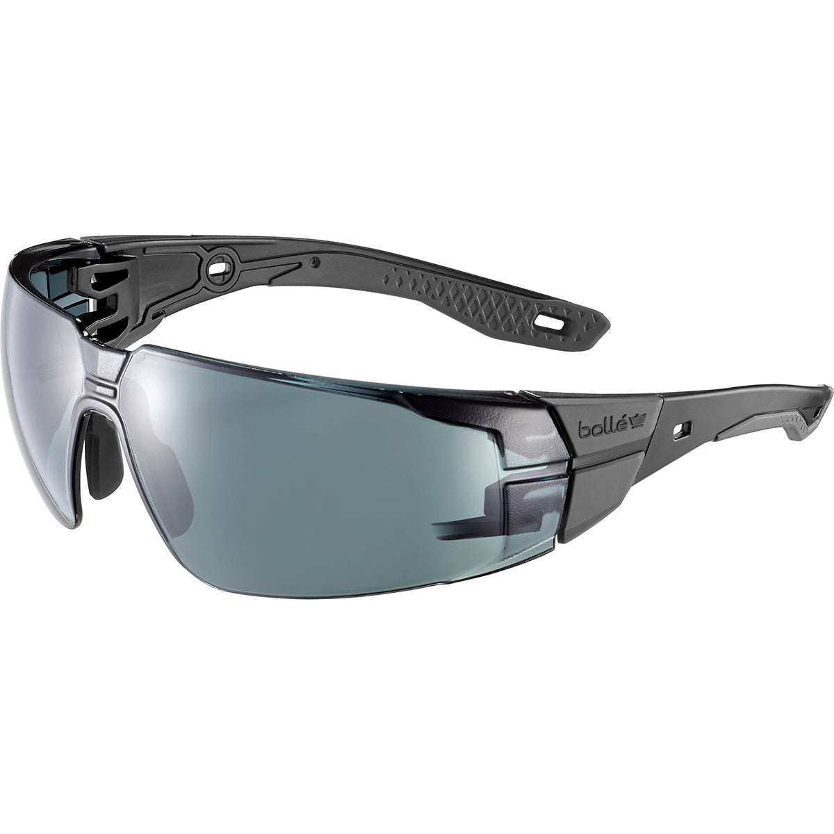 Bolle RUSH+ 2.0 Smoke Lens Safety Glasses with Black and Grey Frame RUSPMN20E