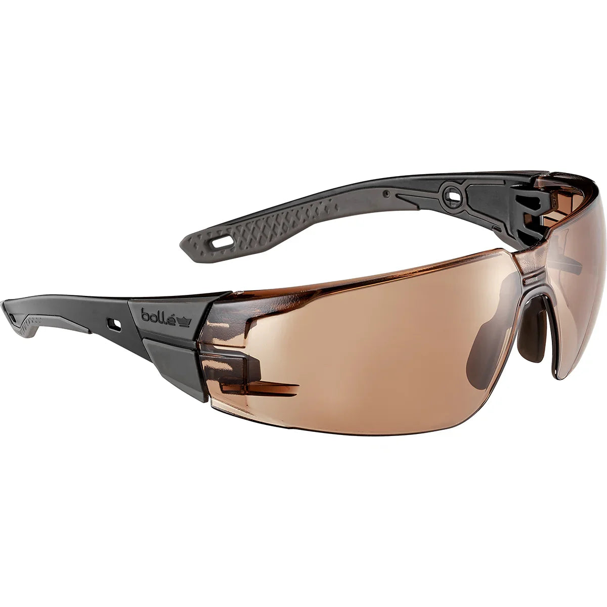 Bolle RUSH+ 2.0 Small Bronze Lens Safety Glasses with Black and Grey Frame RUSPSN50E