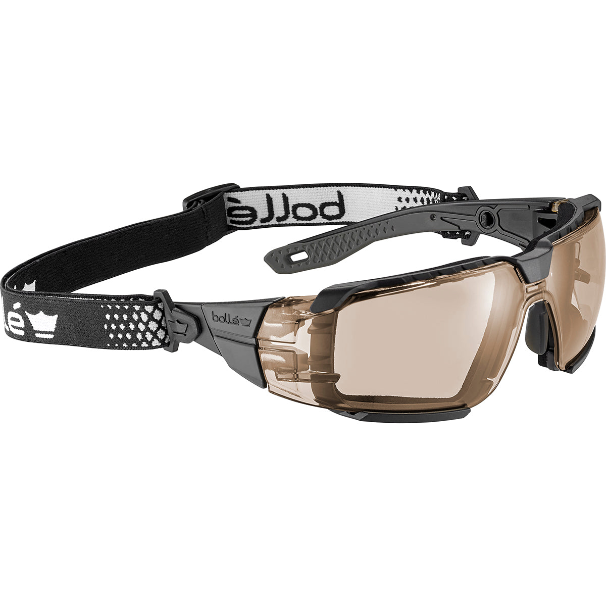 Bolle RUSH+ 2.0 XP Hybrid Copper Lens Safety Glasses with Black and Grey Frame RUSXMN30E