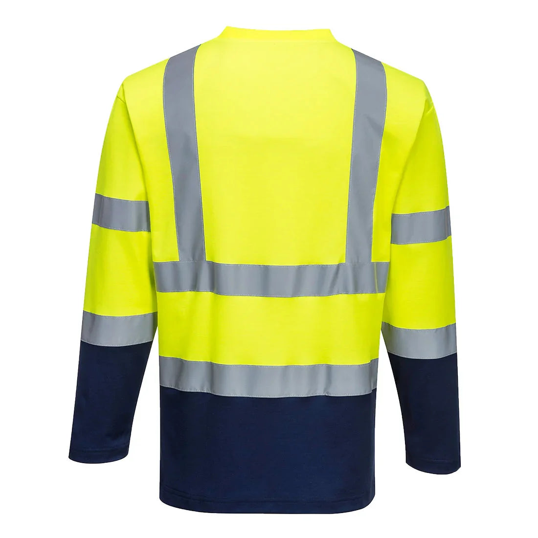 Portwest S280 Hi-Vis Cotton Comfort Contrast T-Shirt Long Sleeve S280YNR