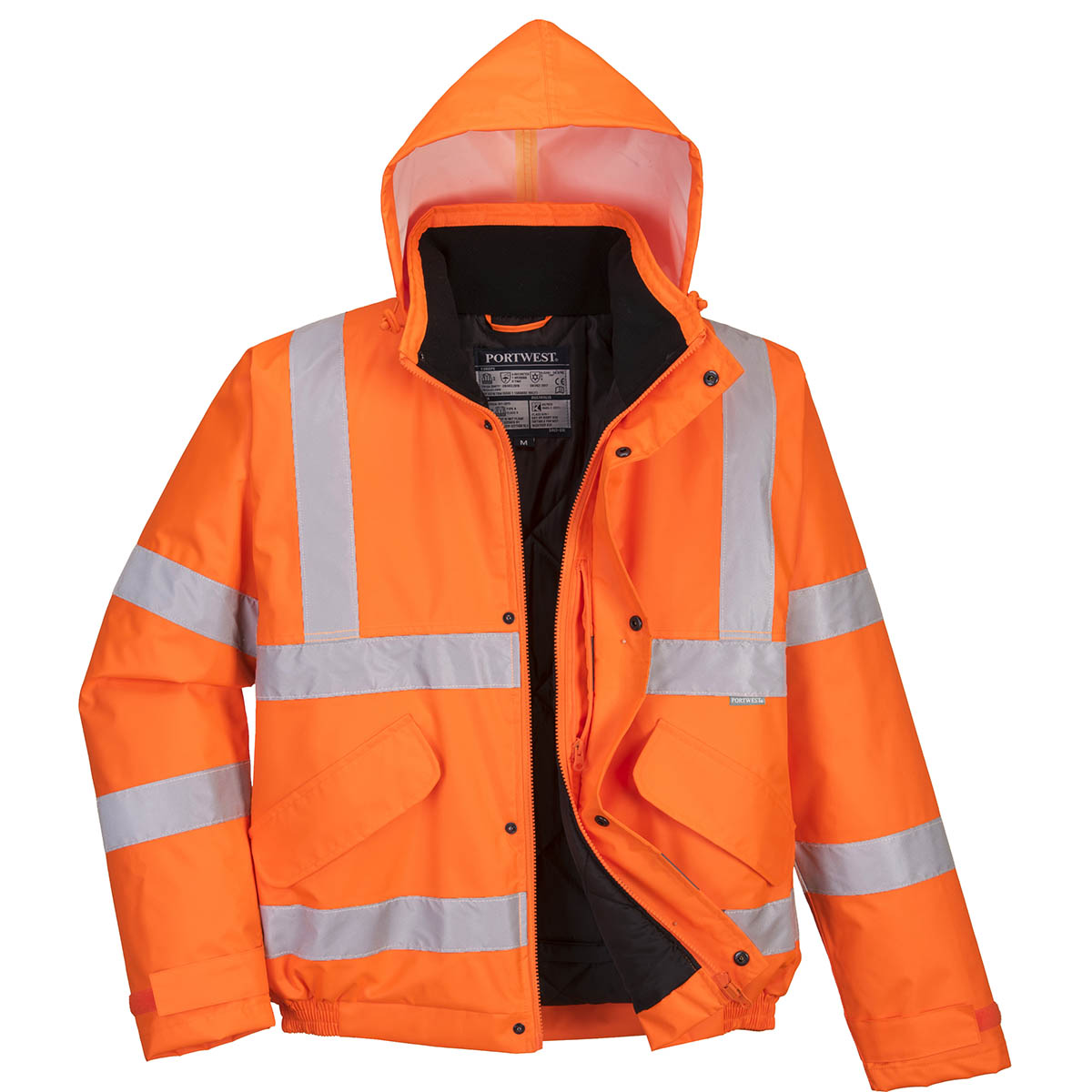 Portwest S463 Hi-Vis Winter Bomber Jacket Orange