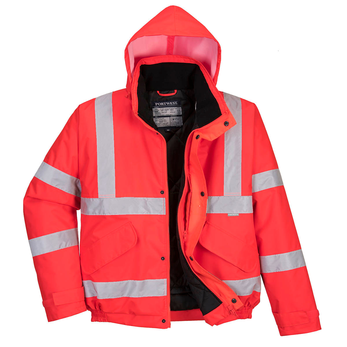 Portwest S463 Hi-Vis Winter Bomber Jacket Red