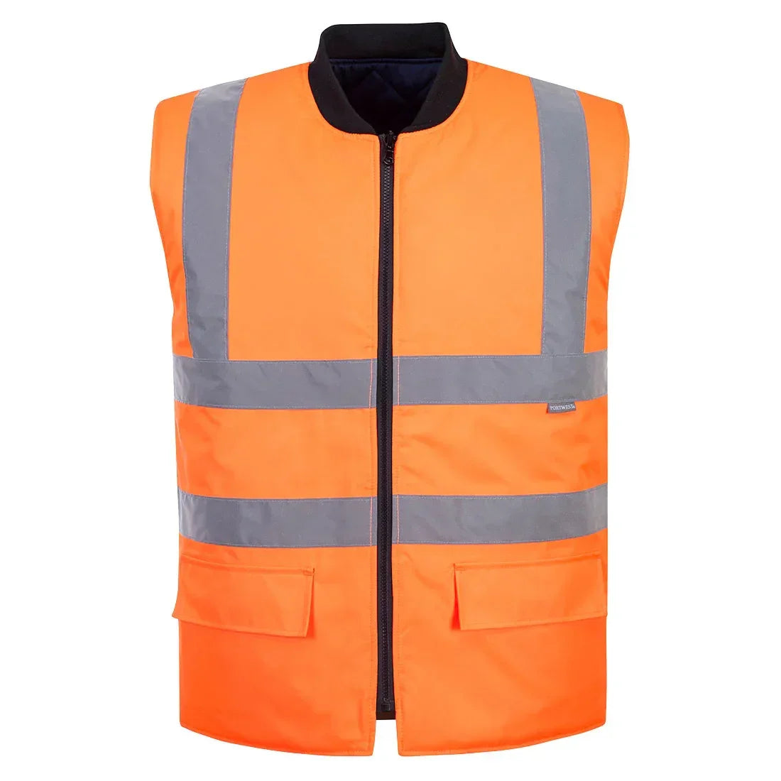 Portwest S469 Hi-Vis Reversible Bodywarmer Orange
