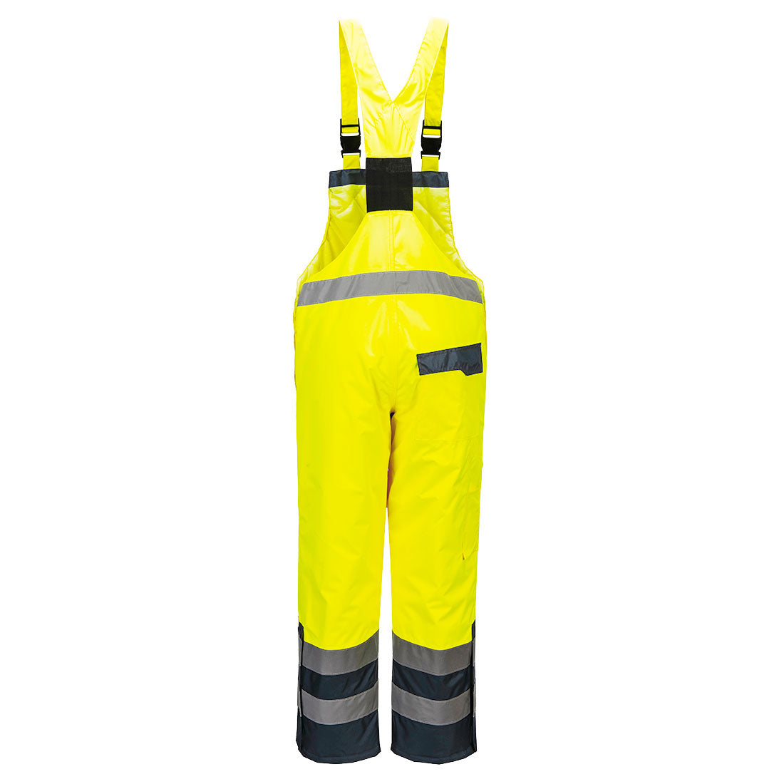 Portwest S489 Hi-Vis Contrast Winter Bib and Brace Yellow
