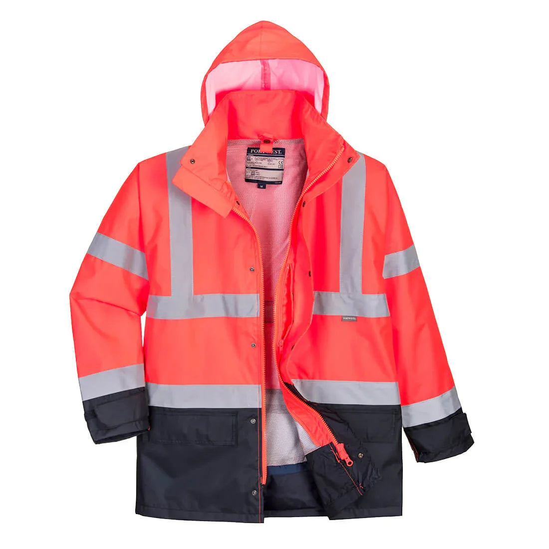 Portwest S768 Hi-Vis 5-in-1 Contrast Executive Jacket - Red/Navy
