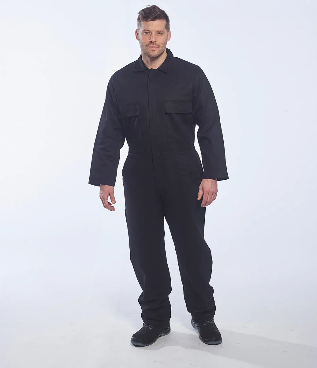 Portwest Euro Work Cotton Coverall Black 1