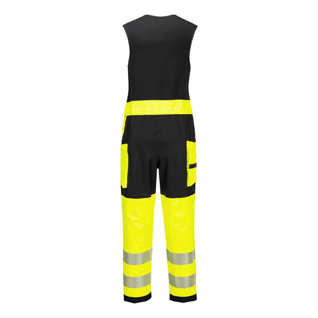 Portwest T150 PW3 Hi-Vis Rain Salopettes Yellow Black