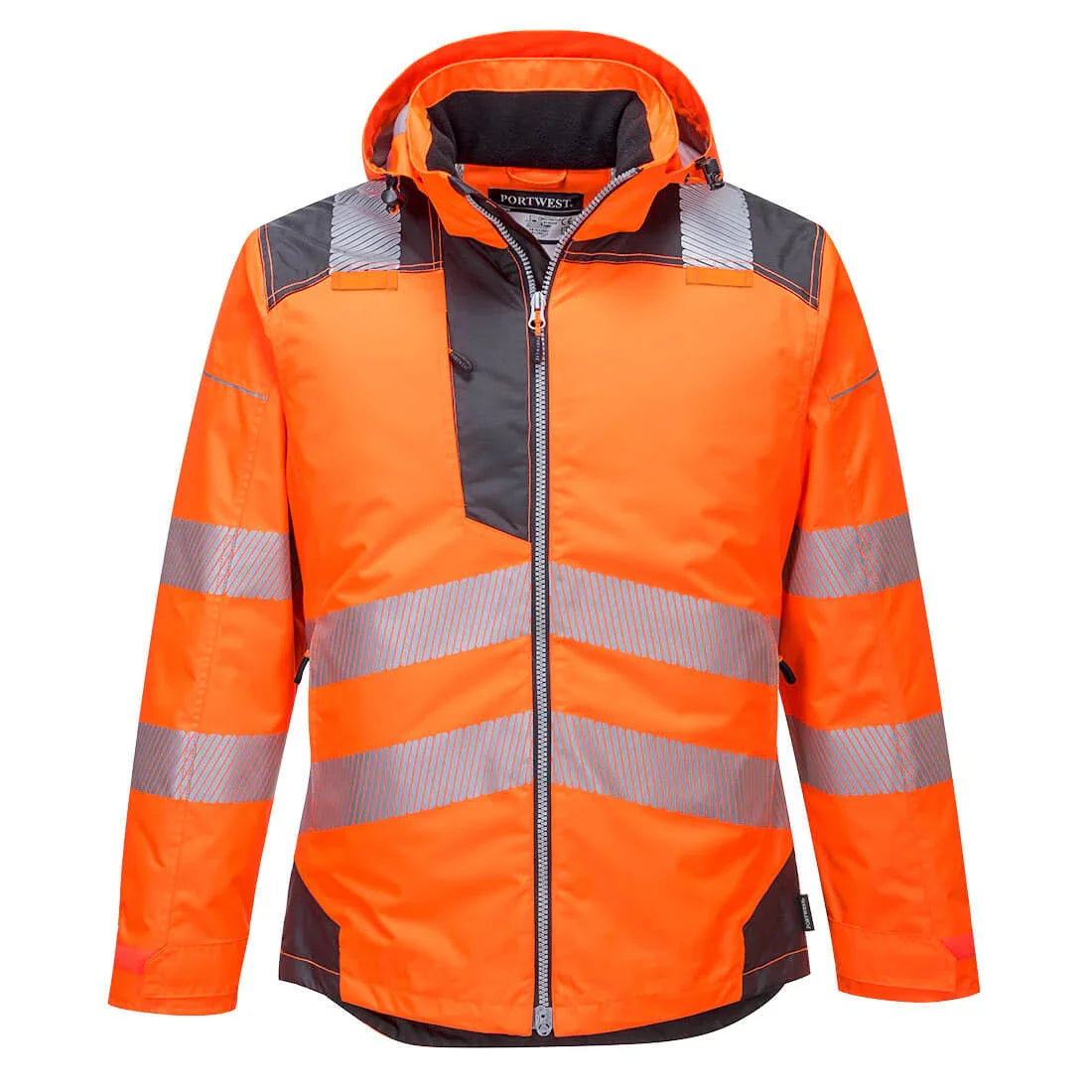 Portwest T400 PW3 Hi-Vis Winter Jacket OrangeGrey