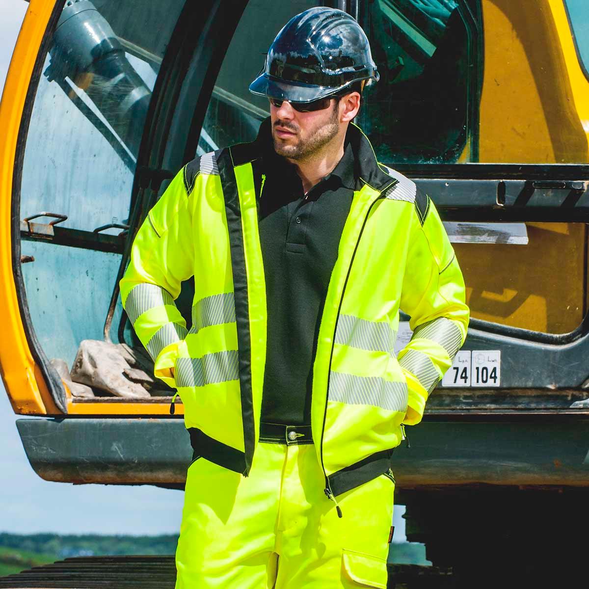 Portwest PW3 Hi-Vis Work Jacket - Yellow