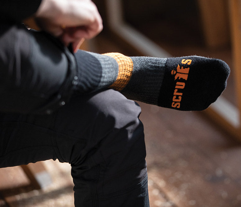 Scruffs Trade Socks Black 3pk Size 7 - 9.5_M