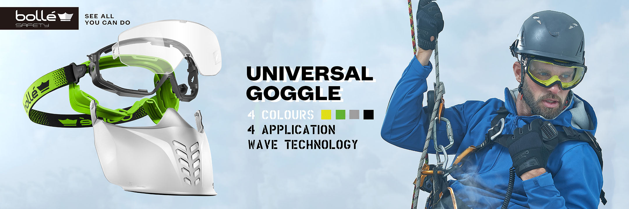 Bolle UNIVERSAL Vented Clear Safety Goggle - UNIVGN10W