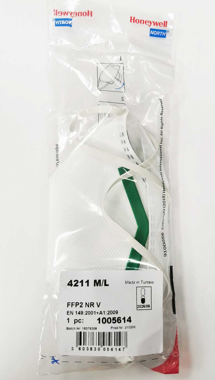Honeywell 1005614  4211 M/L FFP2 NR D Valved Mask Single Pack