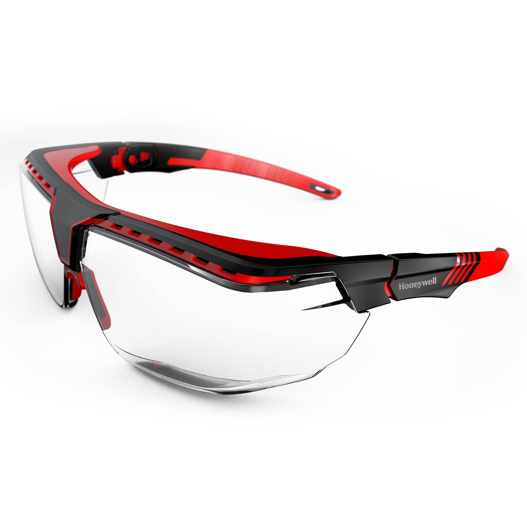 Honeywell 1035811 Avatar OTG Black & Red Frame Clear Lens Anti-Scratch Coating