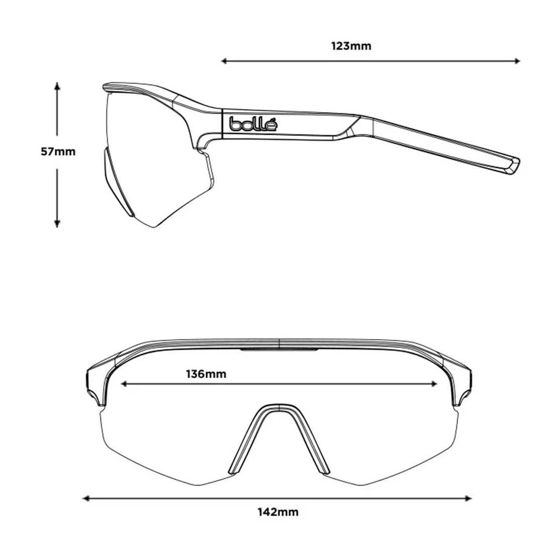 Bolle LIGHTSHIFTER BS020001 Sunglasses - Titanium Matte - Volt+ Ultraviolet