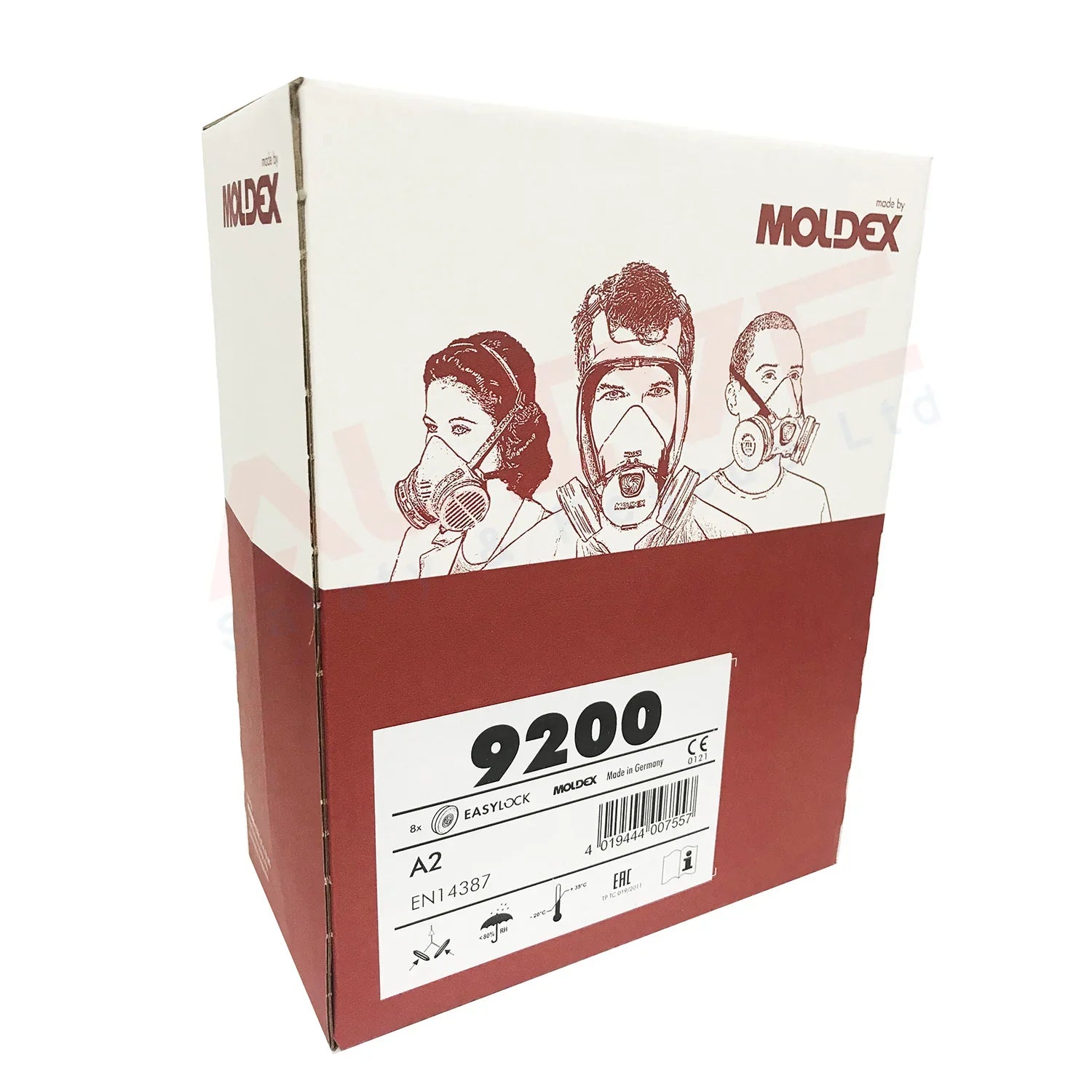 Moldex 9200 A2 Easylock Gas Filters Box