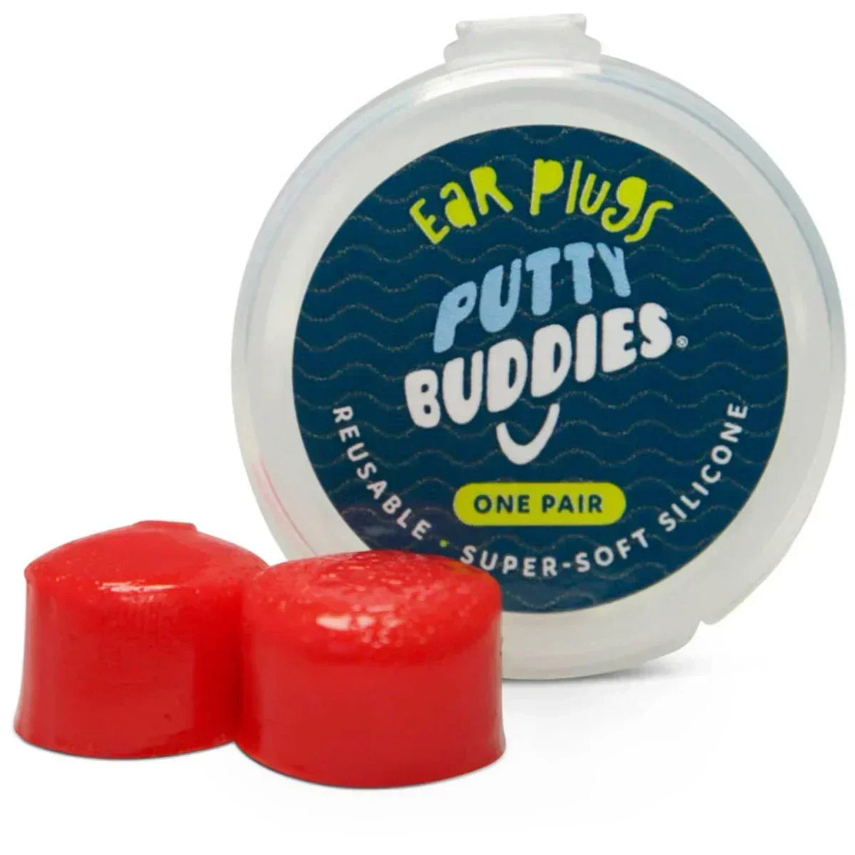 Putty Buddies Original Swimming Earplugs Blue/Red/Teal - 10 Pairs