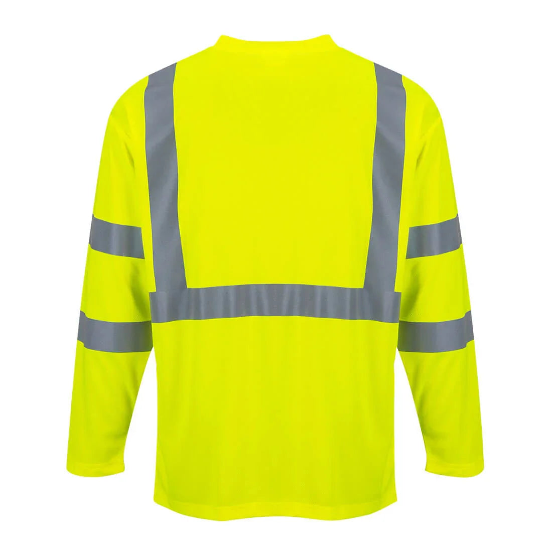 Portwest S191 Hi-Vis Long Sleeve Pocket T-Shirt - Yellow