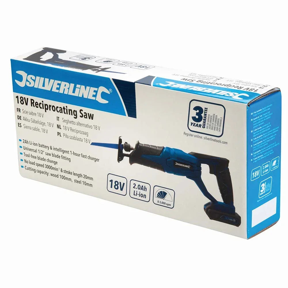 Silverline 953452 18V Cordless Reciprocating Saw 1